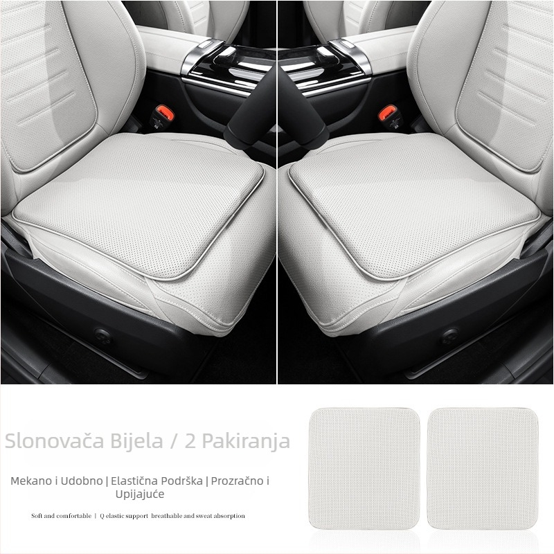 Auto sjedalo jastuk od Nappa kože, protivklizni, ravni stil, memorijske pjene visoke elastičnosti, prozračan, ljetna upotreba