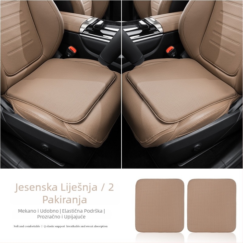 Auto sjedalo jastuk od Nappa kože, protivklizni, ravni stil, memorijske pjene visoke elastičnosti, prozračan, ljetna upotreba