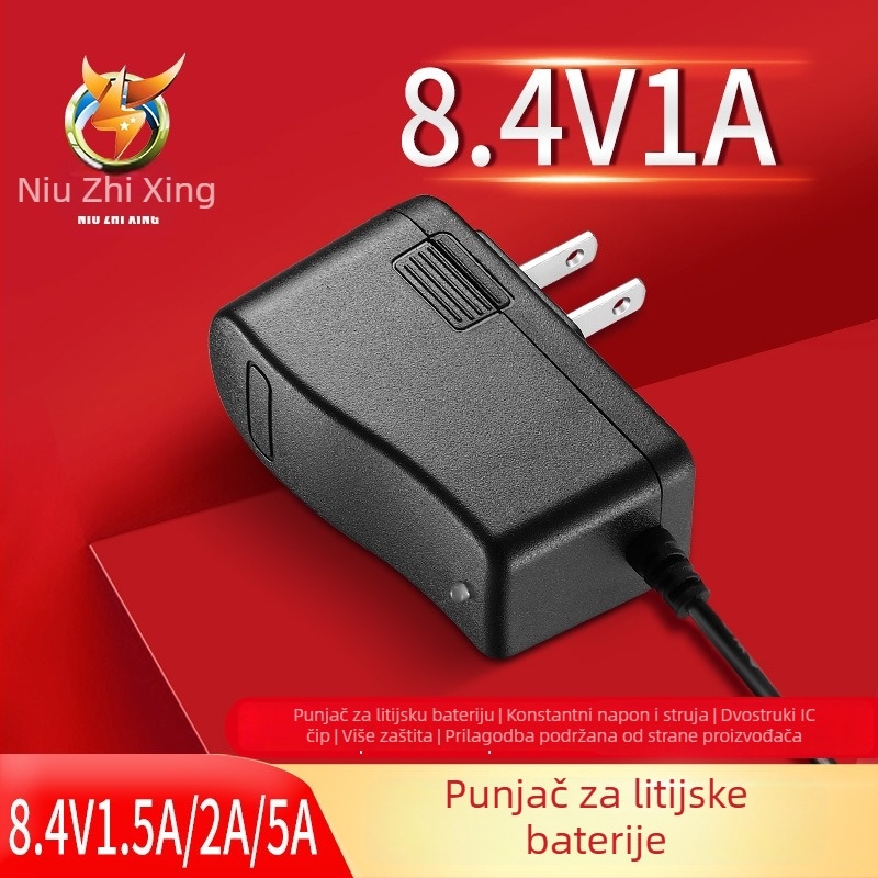 2S 18650 litijski baterijski punjač za električne alate, izlaz 8,4V, ulaz 100-240V, struja punjenja 1A