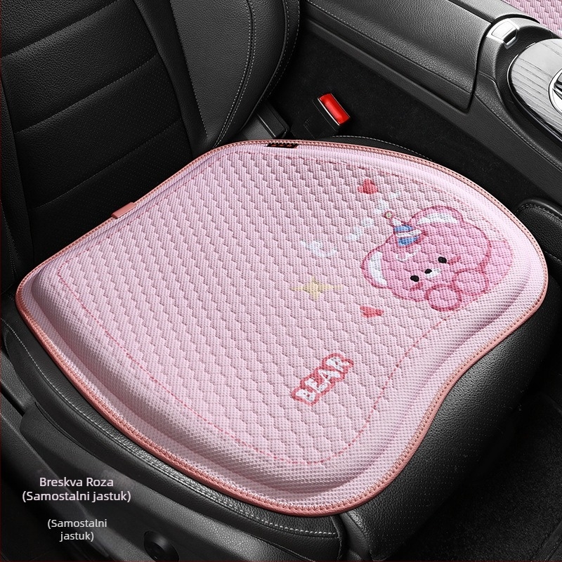 Auto jastuk za sjedalo – crtani dizajn, gel jastučić u jednom komadu, kvadratni oblik, površinski materijal: spandex, ljetna prozračnost