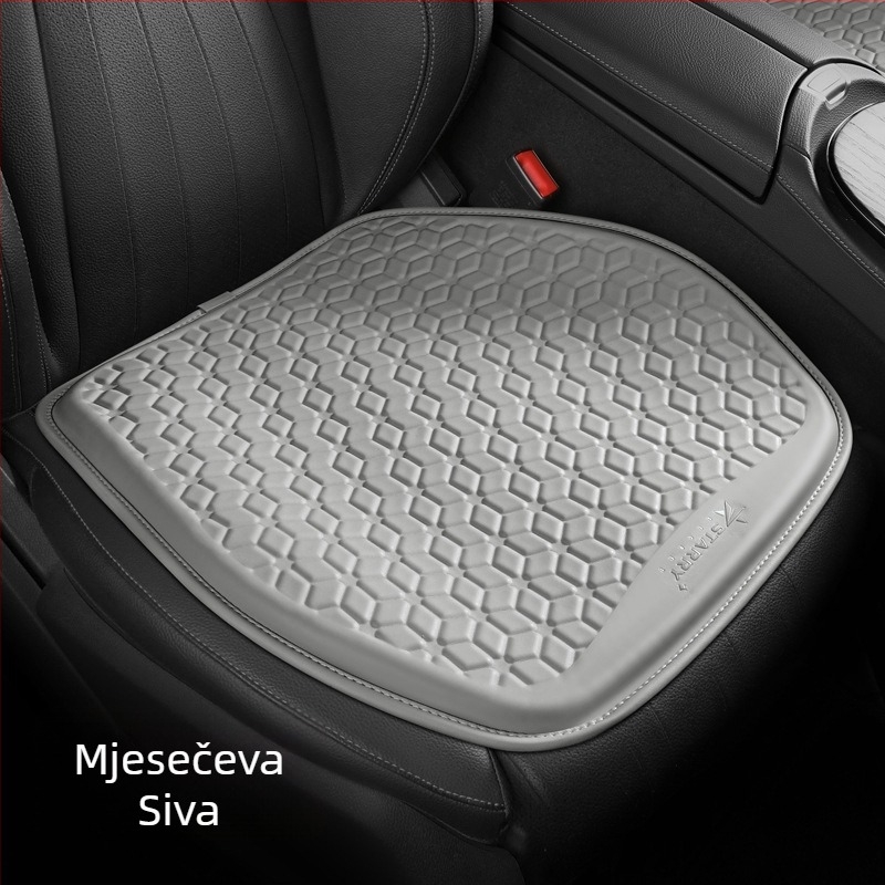 Kožna gel podloga za sjedalo automobila – ventilirana, za sve sezone, plosni dizajn, punilo od sintetičkih vlakana