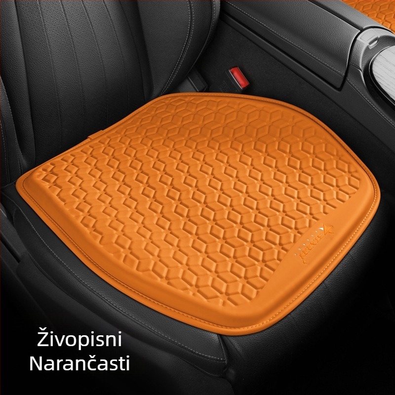 Kožna gel podloga za sjedalo automobila – ventilirana, za sve sezone, plosni dizajn, punilo od sintetičkih vlakana