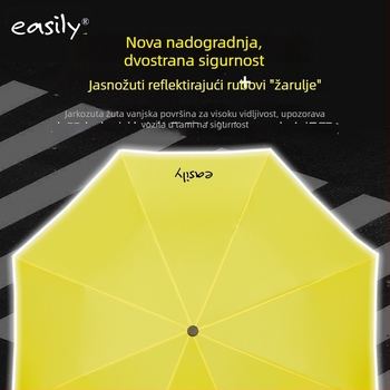 Dječji kišobran s dugom drškom i dizajnom crtića, 8 rebara, 210T poliester, čelična šipka, plastična drška, ručno otvaranje i zatvaranje