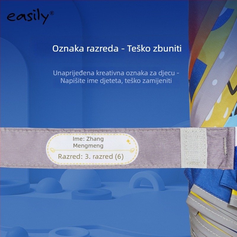 Dječji kišobran s dugom drškom i dizajnom crtića, 8 rebara, 210T poliester, čelična šipka, plastična drška, ručno otvaranje i zatvaranje