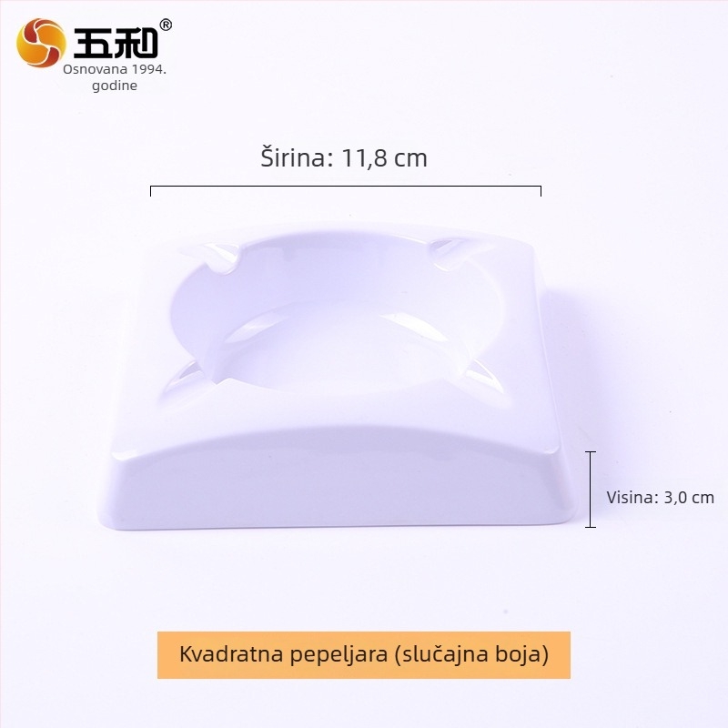 Melamin kuglasti pepelnjak s poklopcem, zapečaćen i otporan na vjetar, za kućnu i poslovnu uporabu.