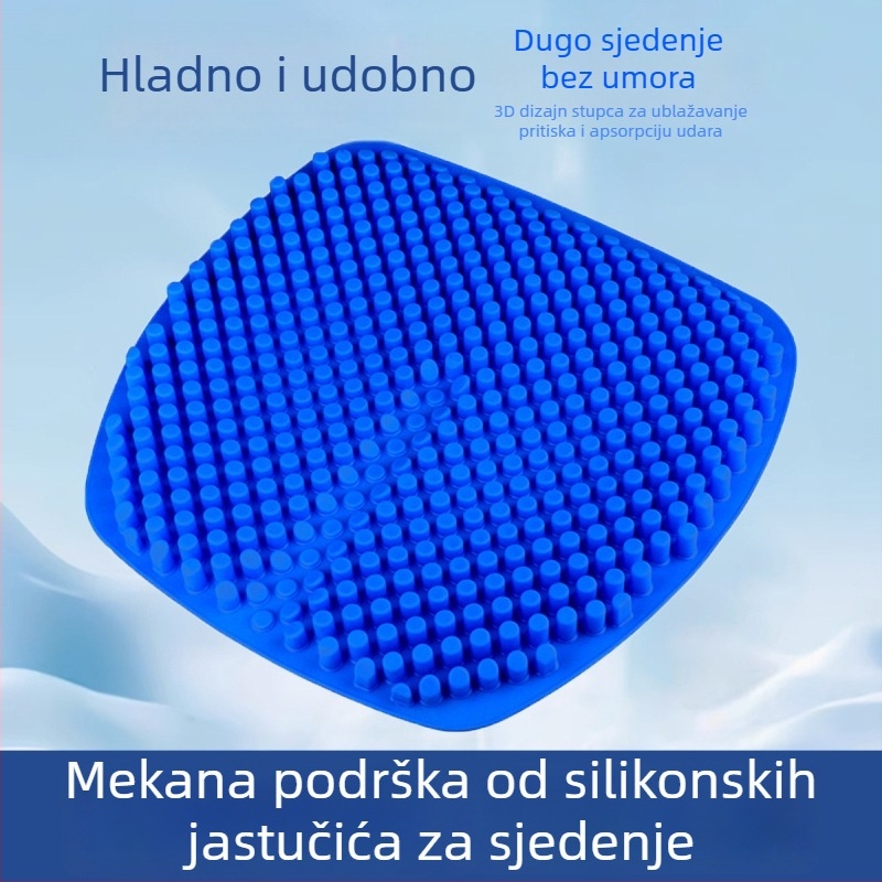 New Yongli silikonasti jastučić za sjedište automobila – sve sezone, ventilacija, bez punila