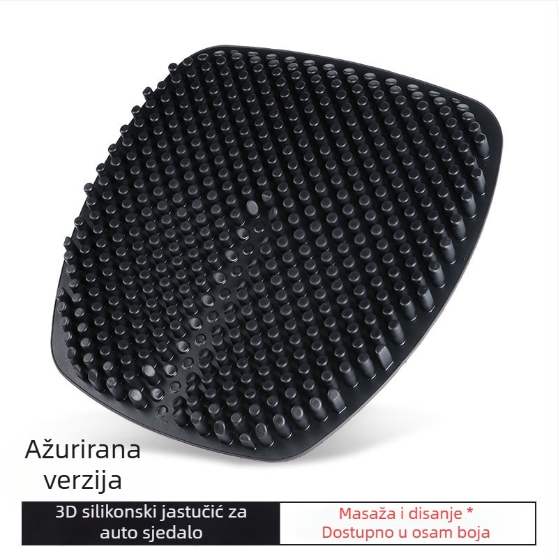 New Yongli silikonasti jastučić za sjedište automobila – sve sezone, ventilacija, bez punila