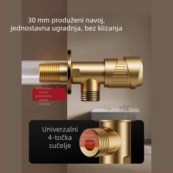 Nerđajući čelični kutni ventil - unutarnji promjer 4-dijela, ugradnja vijakom, normalni radni tlak