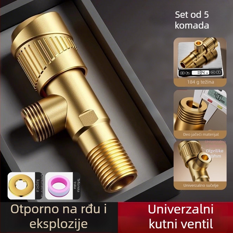 Nerđajući čelični kutni ventil - unutarnji promjer 4-dijela, ugradnja vijakom, normalni radni tlak