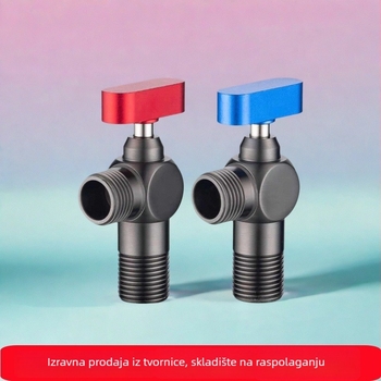 304 nehrđajući čelični kutni ventil, navojni priključak, za toplu i hladnu vodu, visok protok, model Q
