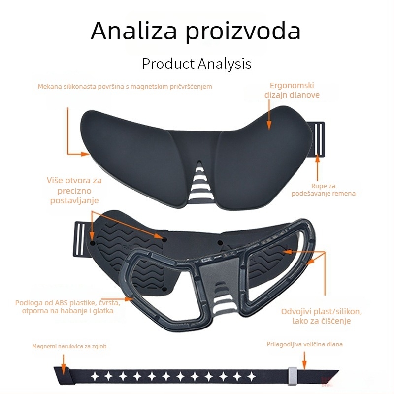 Podložak za zglob miša – silikon mala podloga, podrška zgloba, sastavnička konstrukcija, dizajn: jastučić za zglob, kompatibilno s Logitech MX Master 3S/Master 4