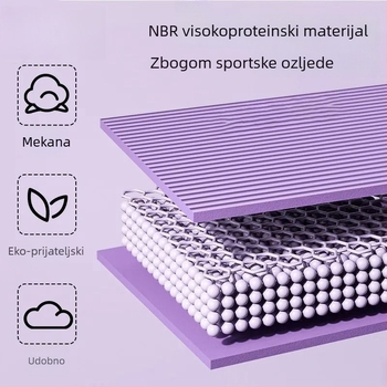 Joga prostirka od Oxford materijala, 8 mm debljina, jastučica za koljena za trening jezgre