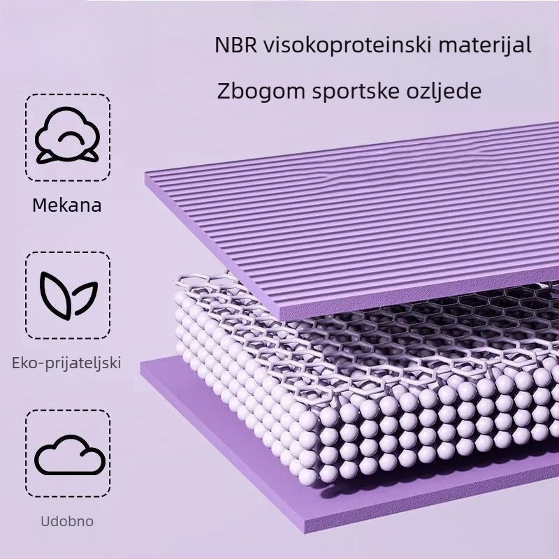 Joga prostirka od Oxford materijala, 8 mm debljina, jastučica za koljena za trening jezgre