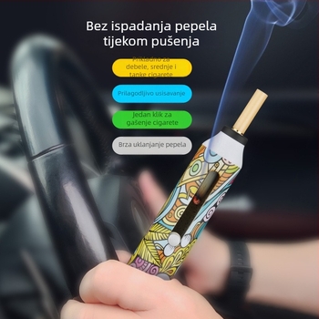 Fogson GL621 Prijenosni držač za cigarete i pepeljaru, plastični, ponovno upotrebljiv, porijeklo Wenzhou
