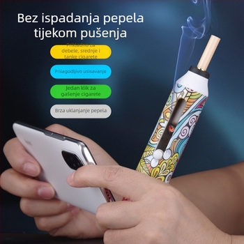 Fogson GL621 Prijenosni držač za cigarete i pepeljaru, plastični, ponovno upotrebljiv, porijeklo Wenzhou