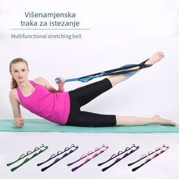 Iyengar joga pojas - Neelastični pleteni trak za istezanje (poliesterska pamut) za Lajin i istezanje