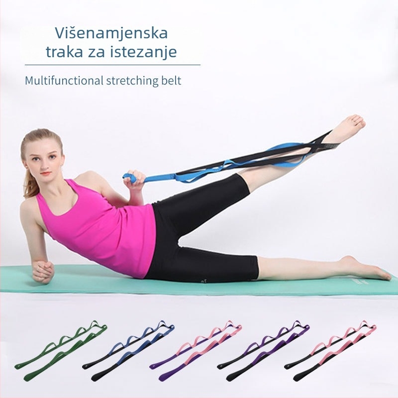 Iyengar joga pojas - Neelastični pleteni trak za istezanje (poliesterska pamut) za Lajin i istezanje