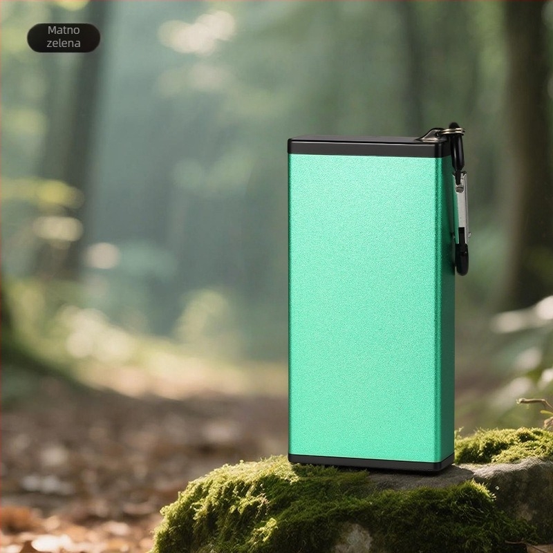 Prijenosna metalna kutija za cigarete s pepelnikom, privjeskom, višekratna upotreba, vodootporna i otporna na pritisak