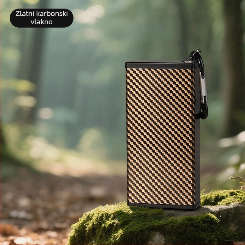 Prijenosna metalna kutija za cigarete s pepelnikom, privjeskom, višekratna upotreba, vodootporna i otporna na pritisak
