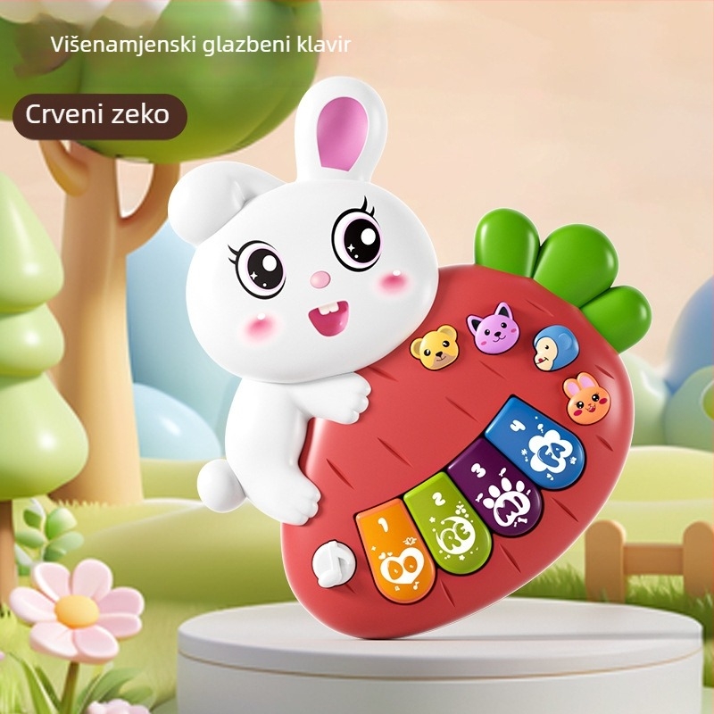 Dječja elektronička tipkovnica s osvjetljenjem, edukativna višenamjenska igračka za bebe 0–3 godine (Materijal: plastika; Dob djeteta: 0–3 godine; Kategorija: Elektronička tipkovnica; Rasvjeta)