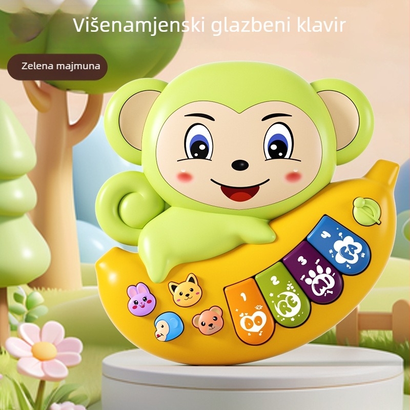 Dječja elektronička tipkovnica s osvjetljenjem, edukativna višenamjenska igračka za bebe 0–3 godine (Materijal: plastika; Dob djeteta: 0–3 godine; Kategorija: Elektronička tipkovnica; Rasvjeta)