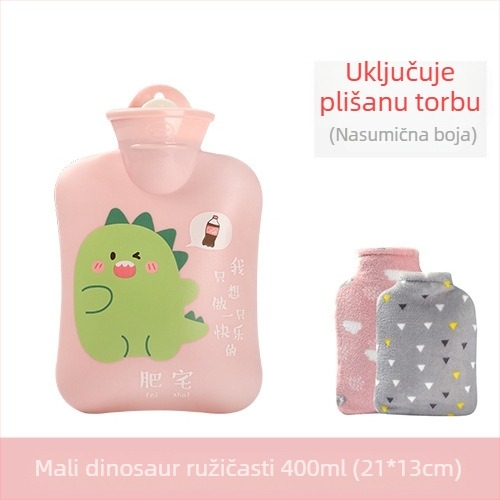 PVC napunjena vodom boca za toplu vodu; grijanje vodom iz punjenja; pogodna za ruke i trbuh; toplu/hladnu dvostruku upotrebu; težina s pakiranjem: 269/373 g