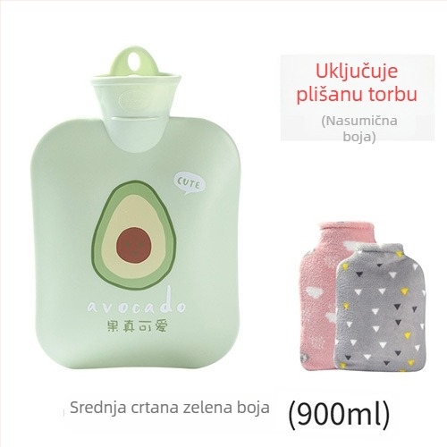 PVC napunjena vodom boca za toplu vodu; grijanje vodom iz punjenja; pogodna za ruke i trbuh; toplu/hladnu dvostruku upotrebu; težina s pakiranjem: 269/373 g