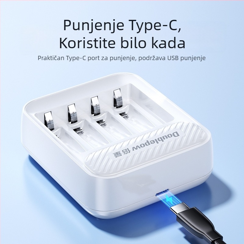 Punjač baterija AA/AAA | Double Amount | Serija C04 | CE certificirano | Ulaz 5.0V DC, Izlaz 1.48V 1A