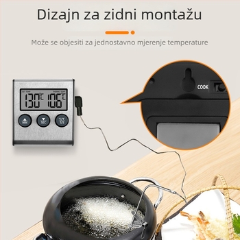 Digitalni kuhinjski termometar, model DTH-24, raspon mjerenja -50 do 300°C, za pećnicu, prženje i kandirano voće