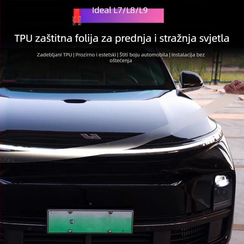 Ideal L8/L9/One/L7 Film za svjetla, Film za srednji stup prozora, Zaštitni film za prednja svjetla, B-stup film, Prozirni film za svjetlo