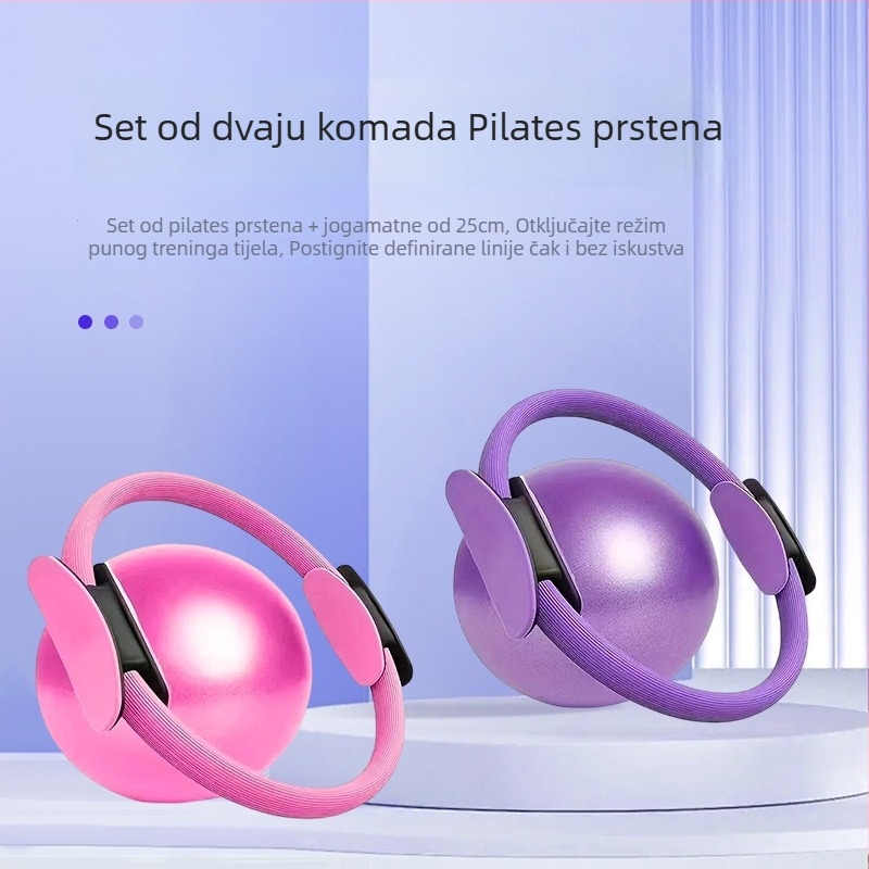 Set Pilates prsten i joga lopta za kućnu fitness opremu, trener mišića zdjeličnog dna, 380 g