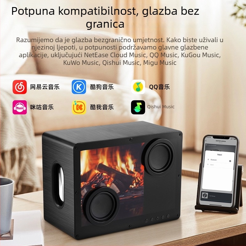 Bluetooth zvučnik s prikazom tekstova, ugrađena baterija 4000-6000mAh, 20W, BT 5.3, 100Hz-20kHz, SNR ≥85dB