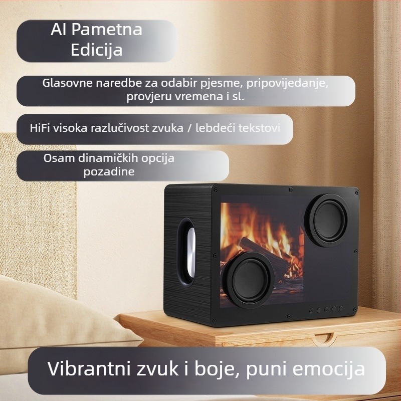 Bluetooth zvučnik s prikazom tekstova, ugrađena baterija 4000-6000mAh, 20W, BT 5.3, 100Hz-20kHz, SNR ≥85dB