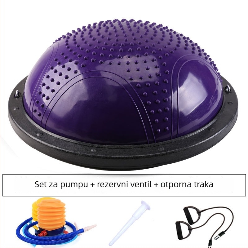 NAILI Wave Speed joga lopta s polusfernim dizajnom — PVC+ABS, nafukljiva, 6 kg, za fitness i pilates