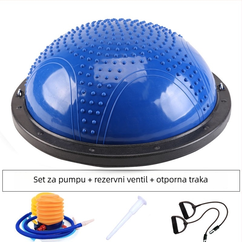 NAILI Wave Speed joga lopta s polusfernim dizajnom — PVC+ABS, nafukljiva, 6 kg, za fitness i pilates