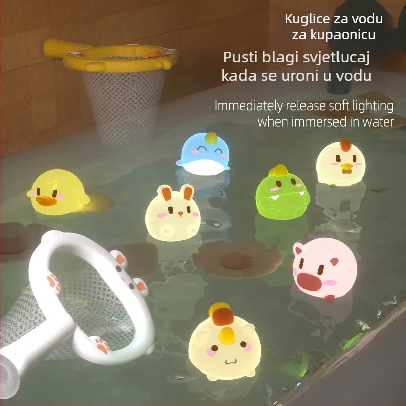 Igračka za vodu za kupaonicu: životinjak koji svijetli, pluta, plastična, 20×2×13, za djecu 0–3 godine