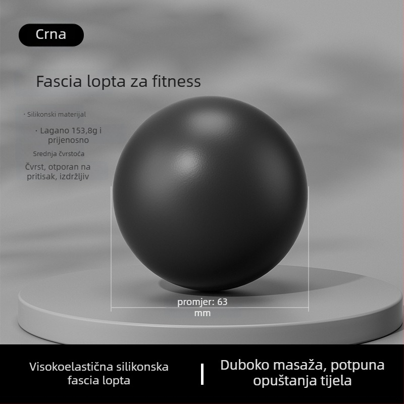 Silikonska joga lopta – čvrsta fascia lopta za Pilates i masažu stopala, unutarnji fitness, 150 g