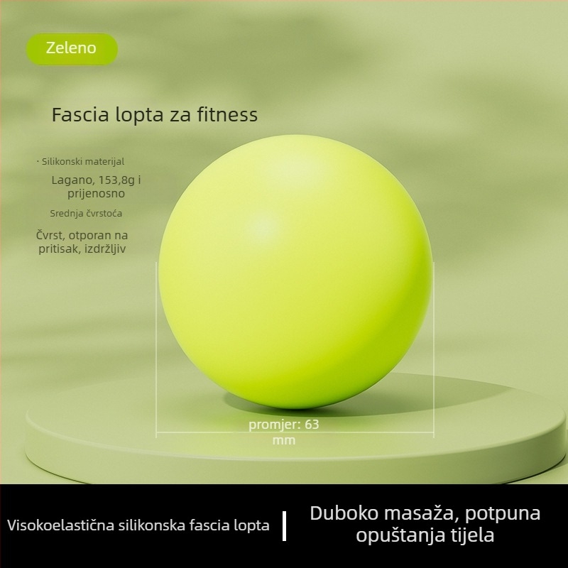 Silikonska joga lopta – čvrsta fascia lopta za Pilates i masažu stopala, unutarnji fitness, 150 g