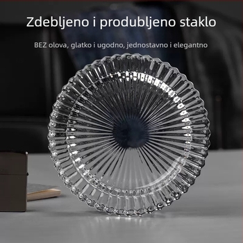 Pepelnjak od stakla s debelim prozirnim kristalnim dizajnom, kvadratni ili okrugli, za kućnu uporabu — Edinger