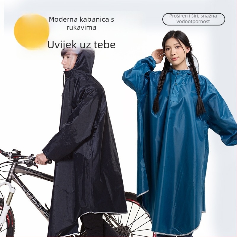 Jednodelno kišobdonsko pončo za motocikle i električna vozila, odrasli, Oxford tkanina, debljina tkanine 0.23, PVC vodootporni sloj.