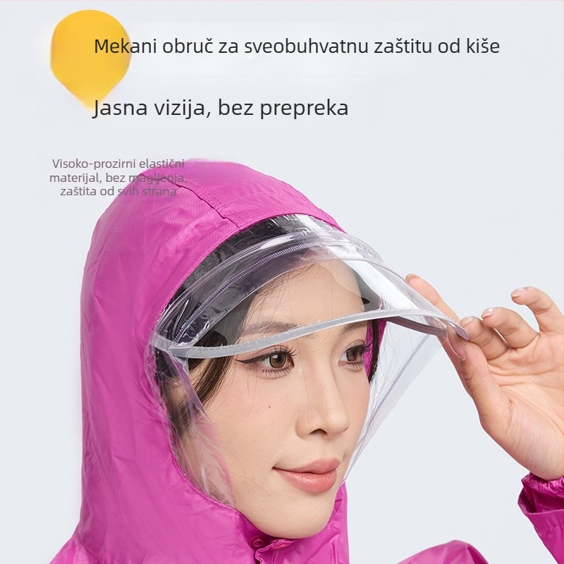 Jednodelno kišobdonsko pončo za motocikle i električna vozila, odrasli, Oxford tkanina, debljina tkanine 0.23, PVC vodootporni sloj.