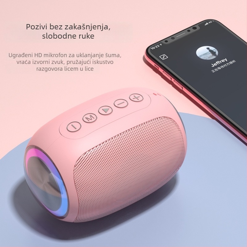 Bežični Bluetooth zvučnik sa utorom za kartice, Bluetooth 5.0, 100 Hz–20 kHz, 5 W, domet 10 m, SNR ≥75 dB