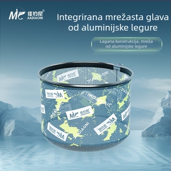 Glava mreže za lov karasa – protiv kuka, puni set s zaštitom ribe, mreža od tkanine, dubina 30