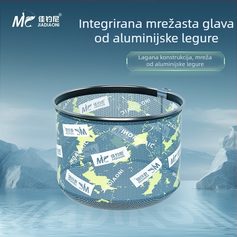 Glava mreže za lov karasa – protiv kuka, puni set s zaštitom ribe, mreža od tkanine, dubina 30