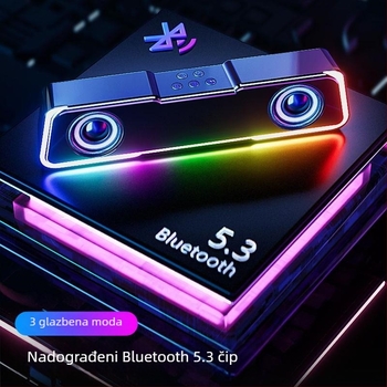Bluetooth stolni zvučnik s LED svjetlima, USB napajanje, 2.0 stereo