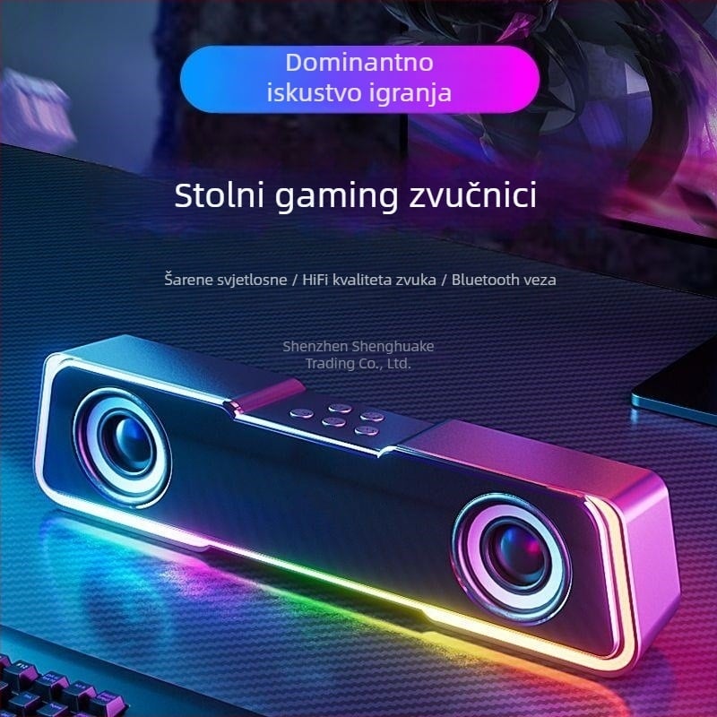 Bluetooth stolni zvučnik s LED svjetlima, USB napajanje, 2.0 stereo