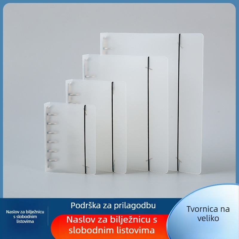 PP matni prozirni ring binder s 6 rupa, model Area A2, mogućnost tlač logotipa, prilagodljiv