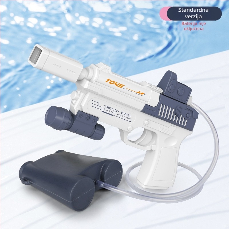 Električna vodena puška za djecu, visokotlačni sprej, veliki kapacitet, plastično kućište, ljetna vanjska igra za uzrast 7–14 godina.