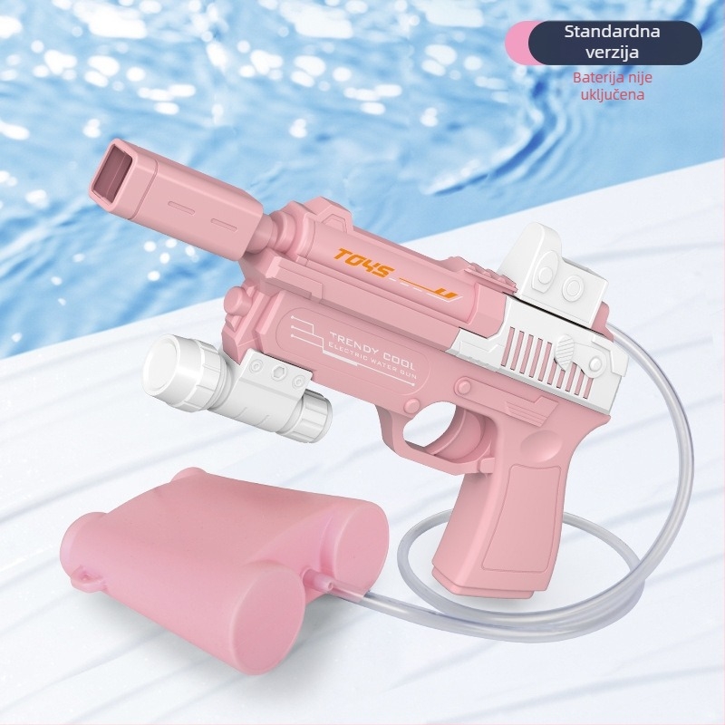 Električna vodena puška za djecu, visokotlačni sprej, veliki kapacitet, plastično kućište, ljetna vanjska igra za uzrast 7–14 godina.