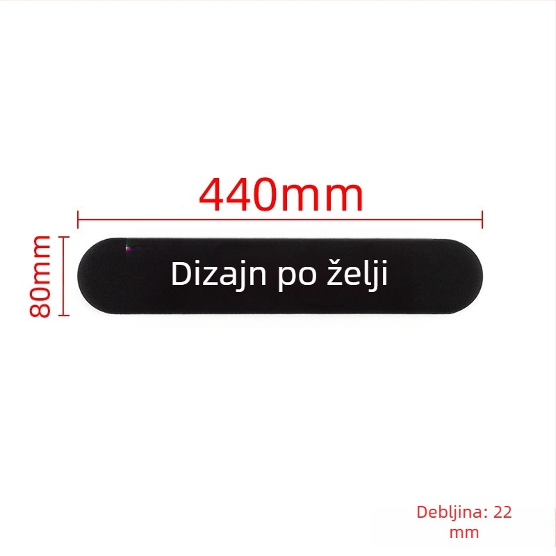 Prilagođeni podložak za zglob miša s debelim spužvastim jastučićem, jednobojan